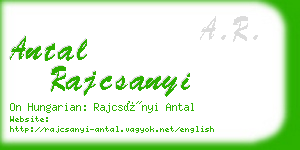 antal rajcsanyi business card